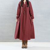 Maxi Linen Dress with Side Pockets — Effortless Elegance for Every Size| Tobey